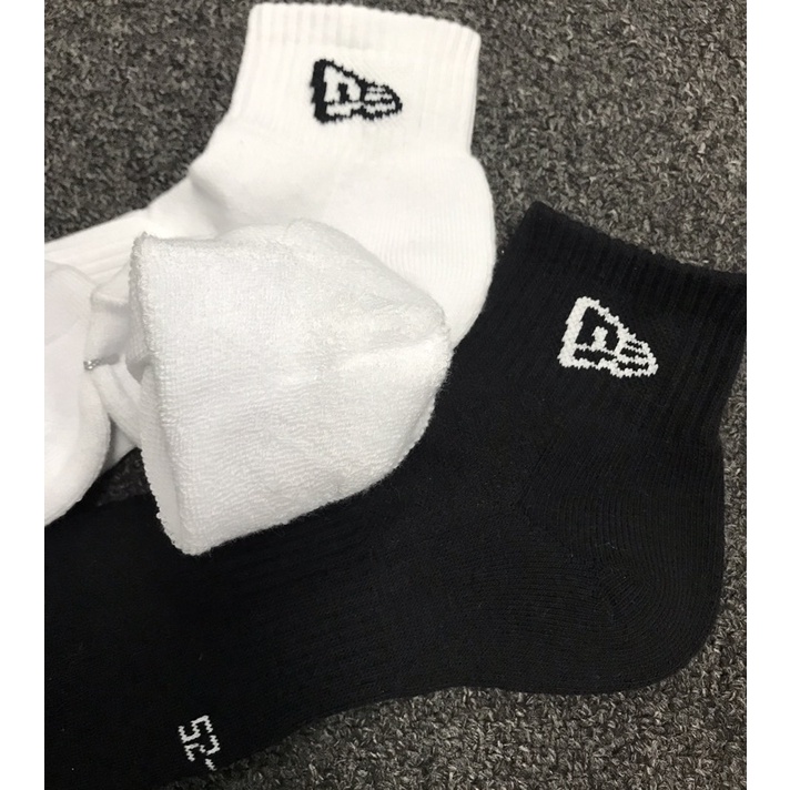 Tất vớ thể thao nam nữ cổ ngắn cổ trung hiệu New Era chạy bộ, tennis, đá banh Sport socks
