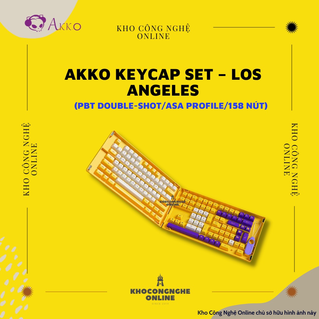 AKKO Keycap set – Los Angeles (PBT Double-Shot/ASA profile/158 nút)