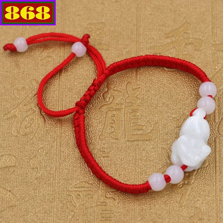 Vòng đeo tay tết dây Tỳ hưu TD1 - Vòng đeo tay chỉ đỏ may mắn