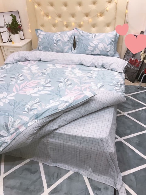 Bộ ga gối cotton 100% Hàn Quốc