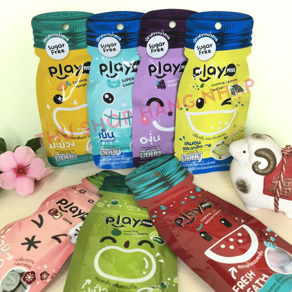 Kẹo Play more Thái Lan gói 12G đủ vị