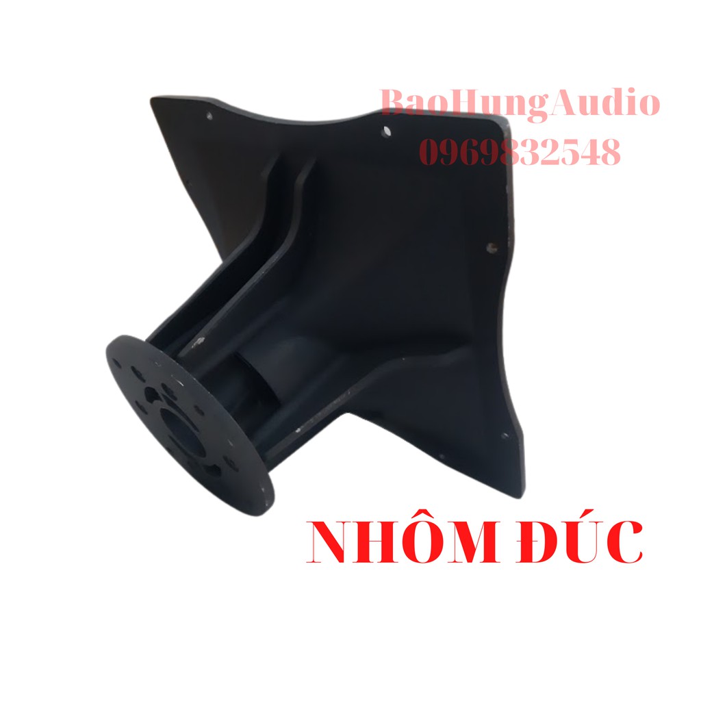 Họng loa treble kèn nhôm đúc nguyên khối 25cm x 25cm.