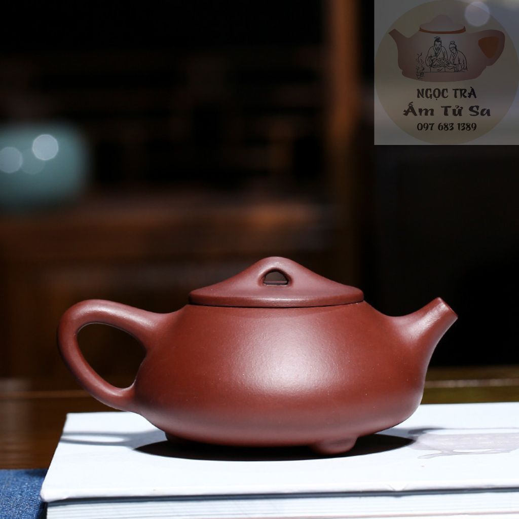 Ấm Tử Sa Thạch Biều Hoa Sen - Ngọc Trà Shop - Chất Đất Nguyên Khoáng Tử Nê Nghi Hưng