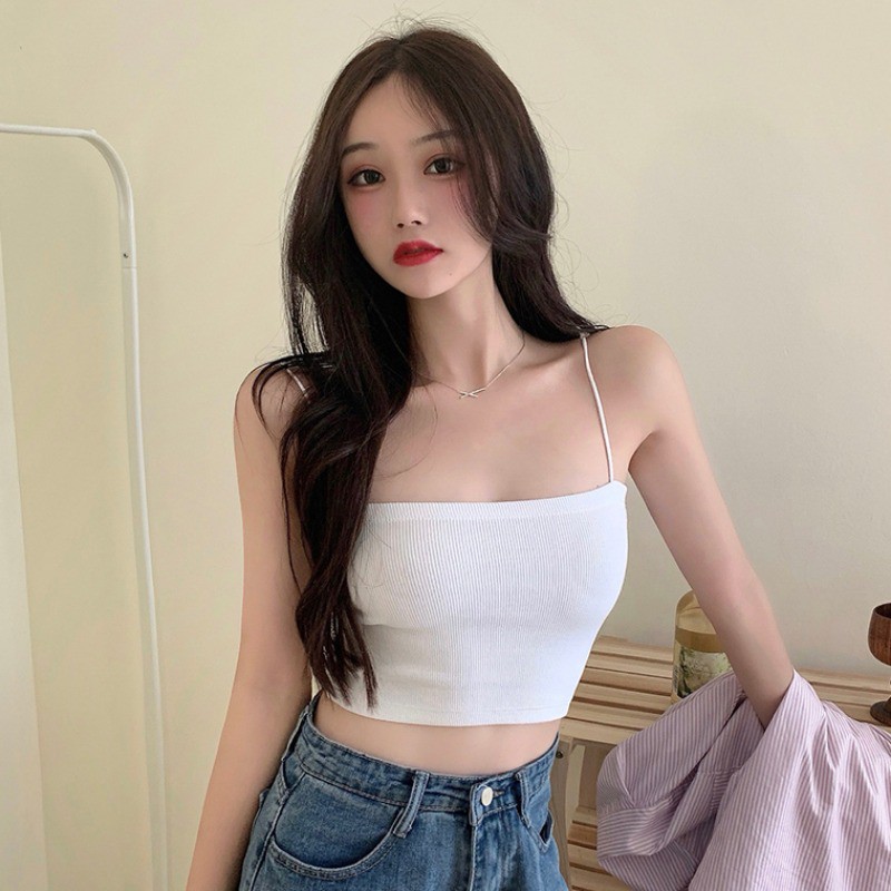 Cocory vn  Áo Croptop Trễ Vai Màu Trơn Thiết Kế Ôm Sát Quyến Rũ
