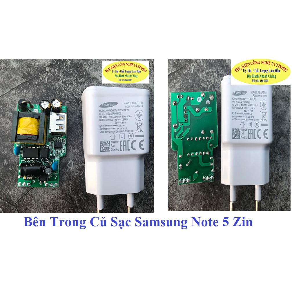 CỦ SẠC SAMSUNG Note 5 Zin EP-TA20EWE Bảo hành 12 tháng 1 đổi 1