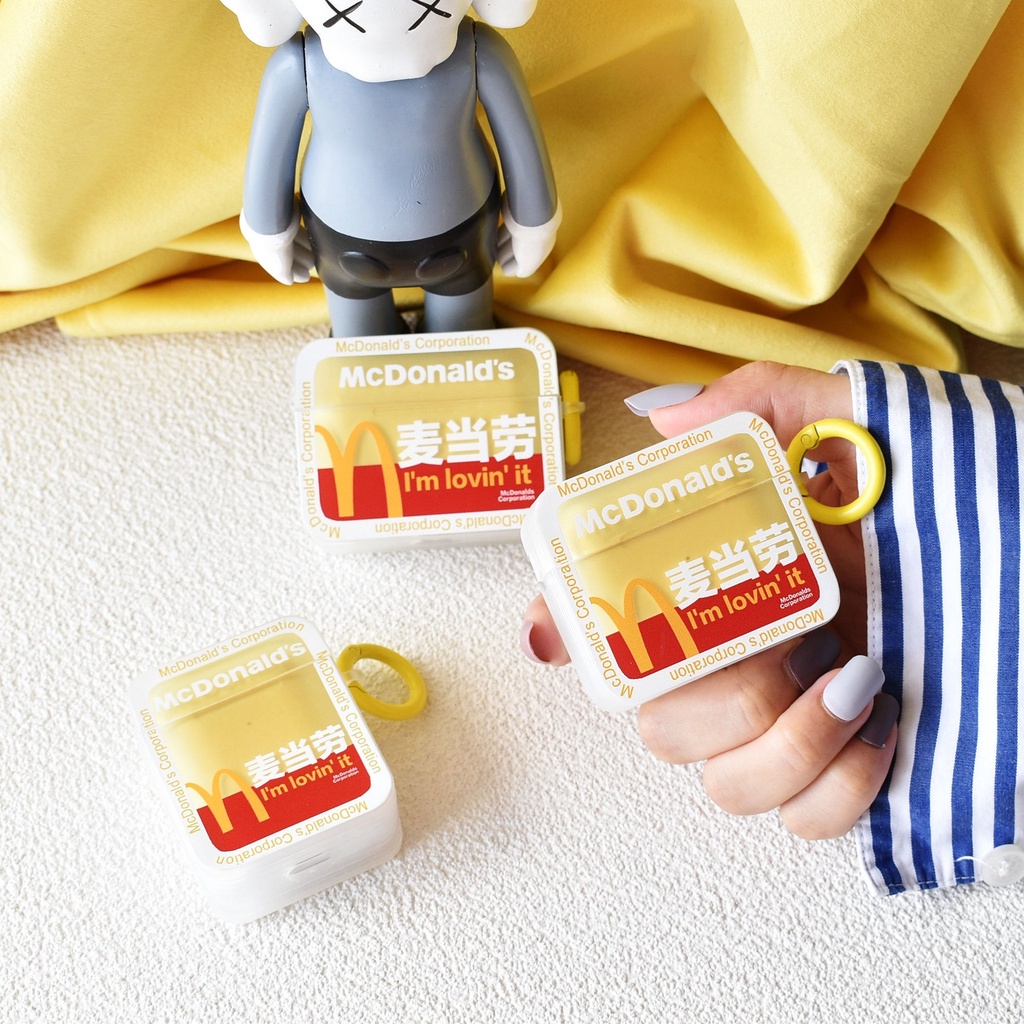 Vỏ Bảo Vệ Hộp Sạc Tai Nghe AirPods3 2021 AirPods3 AirPodsPro AirPods2gen Họa Tiết Mcdonald 'S Ốp