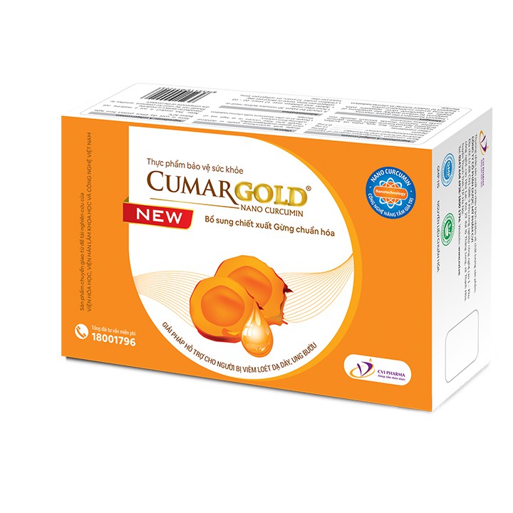 CumarGold Nano Curcumin New - Hỗ Trợ Dạ Dày Chiết Xuất Nghệ Hộp 30 Viên Coastlinecare Pharmacy