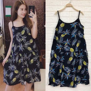 Váy Lanh 2 Dây Chất Mát Mặc Nhà