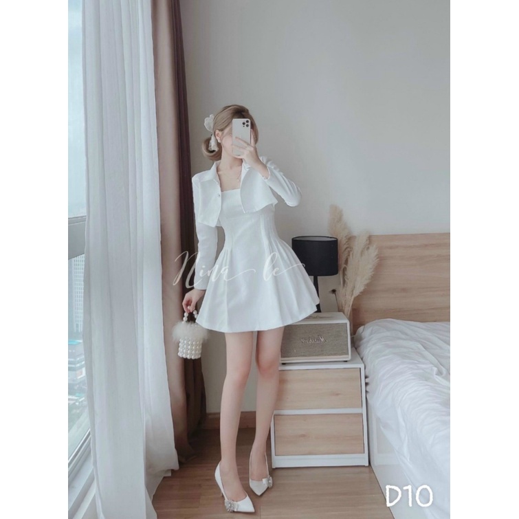 (FREE SHIP) SÉT FORD ĐẦM KIỂU NỮ PHỐI ÁO KHOÁC LỬNG TRẺ TRUNG DỰ TIỆC SANG CHẢNH HẾT NẤC HHP