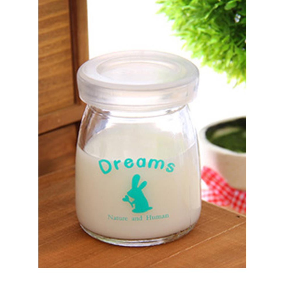 Bộ 12 Cốc Làm Sữa Chua Thủy Tinh Họa Tiết Đáng Yêu - BX1425