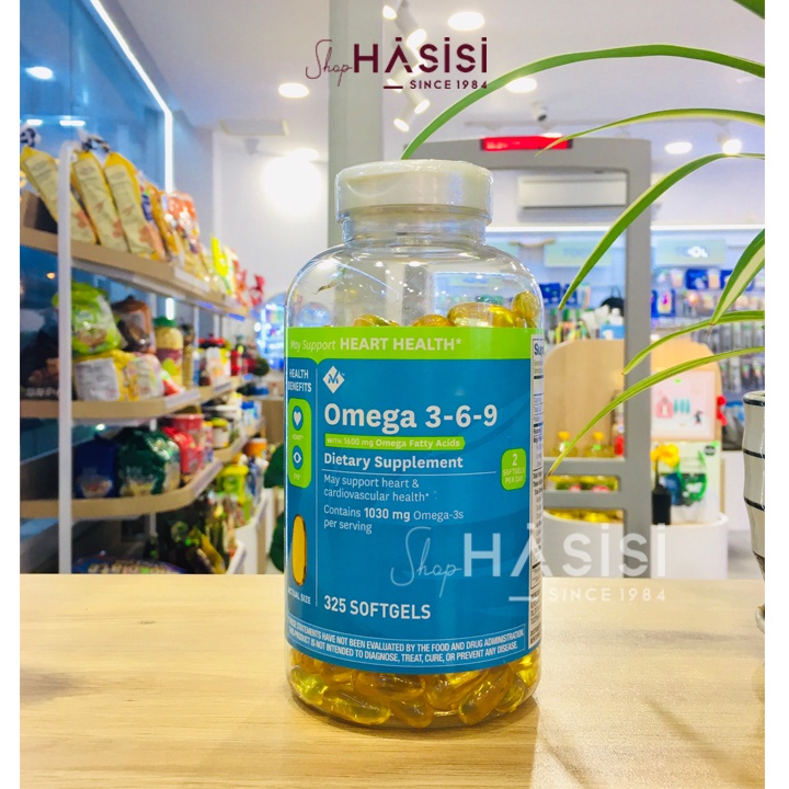Viên Uống Dầu Cá MEMBER'S MARK - Omega 3-6-9 Dietary Supplement 1030mg (325 Softgels  - 2 Viên/Ngày)