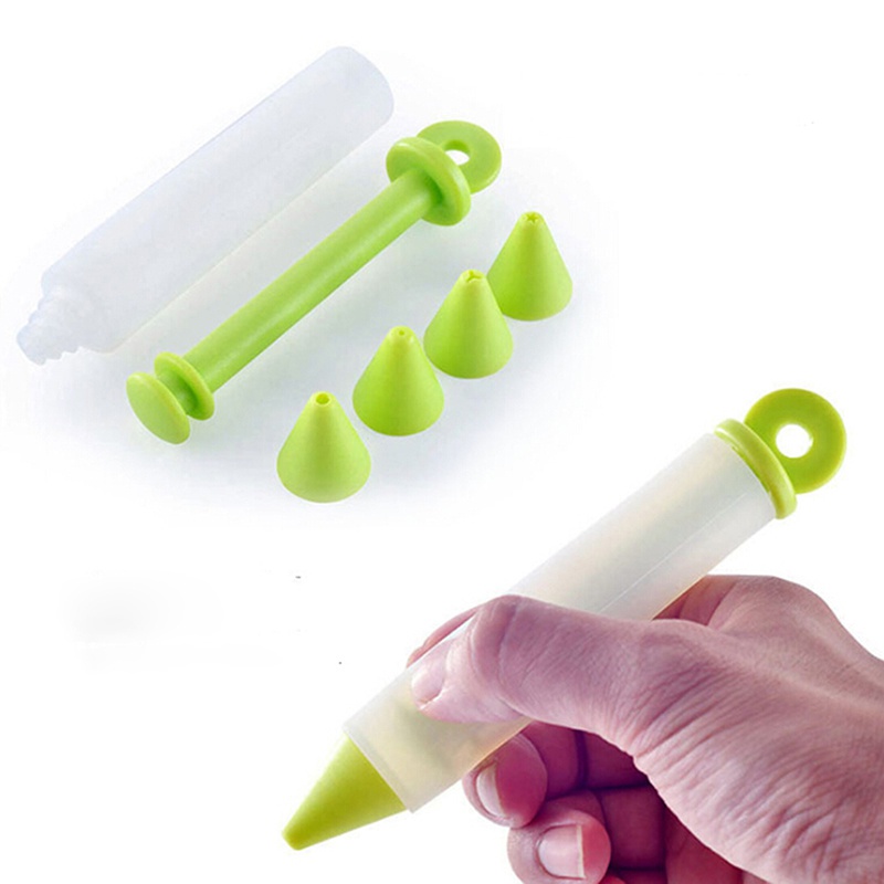 1 pc Cute Silicone Cake Cookie Pastry Cream Chocolate Syringe Decorating Pen Food Writing Pen For Cake Mold Cream Cup