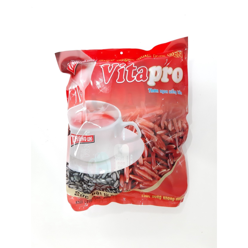 Bột Gạo Lứt Mè Đen Vitapro (Không Đường) Thơm Ngon Uống Liền, Dưỡng Chất Từ Thiên Nhiên