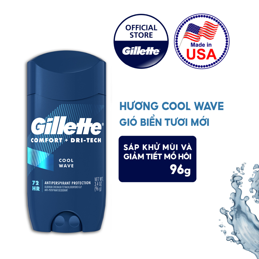 Sáp khử mùi và giảm tiết mồ hôi Gillette 96g_Mỹ