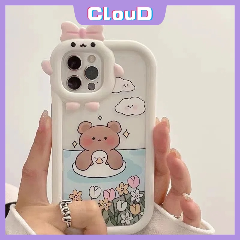Ốp Điện Thoại Mềm Hình Gấu Bơi Lội Cho OPPO A15 A16 A5 A9 2020 A95 A15S A57 A1k A54 A3s A5s A16s A55 A96 A7 A12 A16K A16E A74 A31 A53 A33 A92 A36