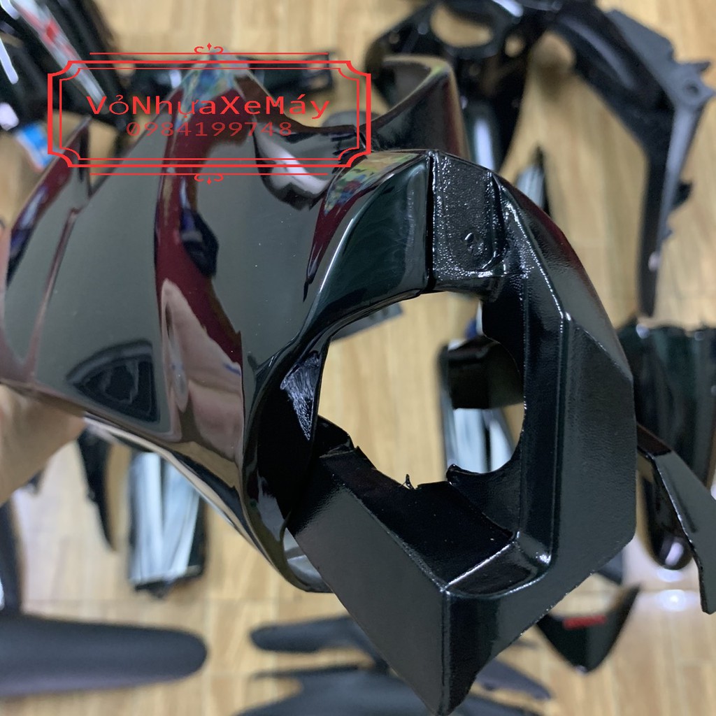 Dàn áo xe wave RSX 110 màu ĐEN đời 2010 đến 2011,nhựa trắng nguyên sinh loại 1