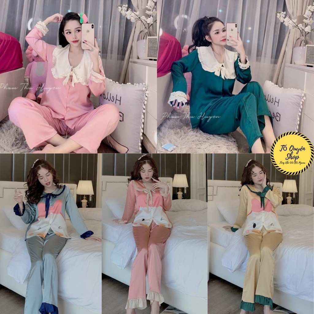 Đồ Bộ Pijama 🔥FREESHIP🔥  Bộ Mặc Nhà Tay Dài Họa Tiết Sang Chảnh Siêu Mềm Mát - Tố Quyên Shop