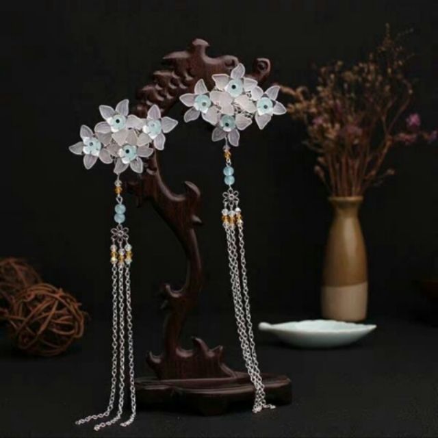 Đôi kẹp tóc hoa cổ trang