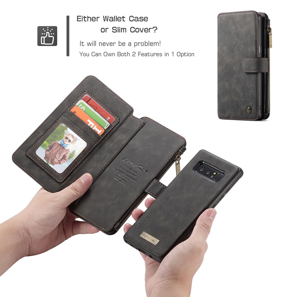 Bao da điện thoại PU phối ví từ tính cho Samsung Galaxy S8/S8 Plus/Note 8 | BigBuy360 - bigbuy360.vn