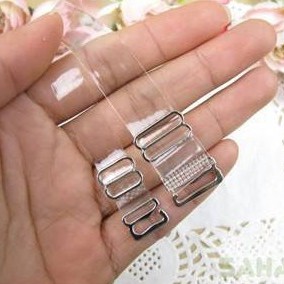 Dây áo ngực trong suốt dạng dẹt, dây trong mặc váy hở vai, hở lưng