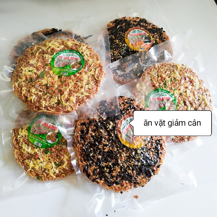 Cơm cháy GẠO LỨT chà bông - Đồ ăn vặt - ăn kiêng - ăn là nghiền - gói hút chân không 100g