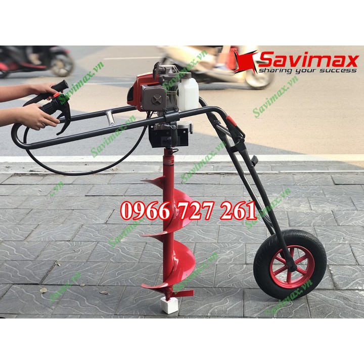 Hướng dẫn sử dụng máy đào hố trồng trụ rào,  máy đào hố trồng cây Savimax