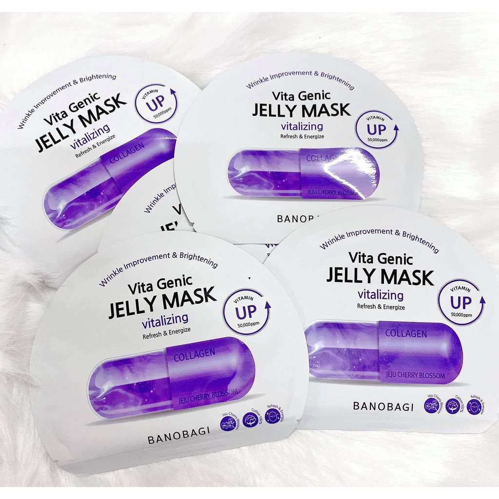 [MỚI] Mặt Nạ Giấy Viên Thuốc BNBG BANOBAGI Wrinkle Improvement Brightening Vita Genic Jelly Mask 30 ML