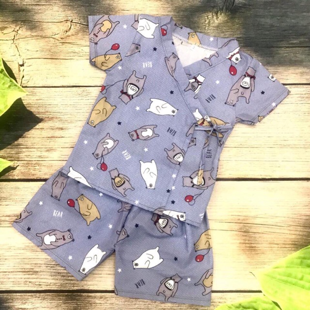 Freeship 99k toàn quốc_,Combo 3 bộ yukata màu ngẫu nhiên cho bé 7-17kg
