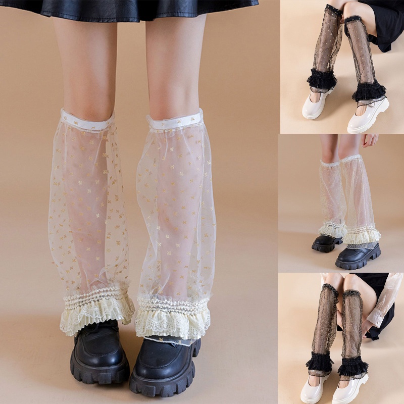 Tất Dệt Kim Giữ Ấm Chân Phong Cách Lolita Cho Nữ