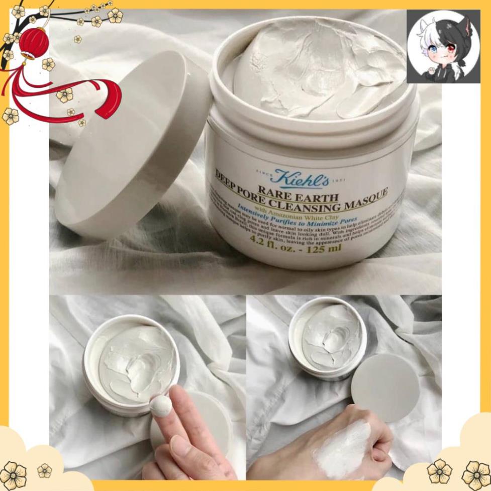 Mặt nạ đất sét Kiehl's Rare Earth Deep Pore Mask 142g/125ml Giảm mụn, loại bỏ bã nhờn hiệu quả