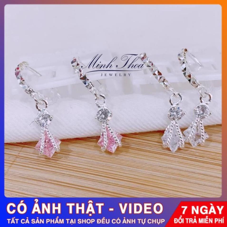 Bông tai bạc trẻ em, hoa tai bé gái  hình ngôi sao trang sức bạc cao cấp Tuấn Thoan JEWELRY