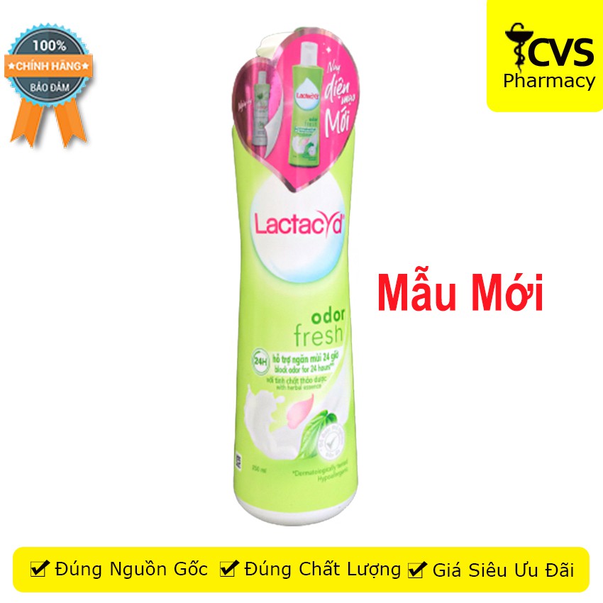 Dung Dịch Vệ Sinh Phụ Nữ Lactacyd 250ml Lá Trầu Không &amp; Nước Hoa Hồng - cvspharmacy