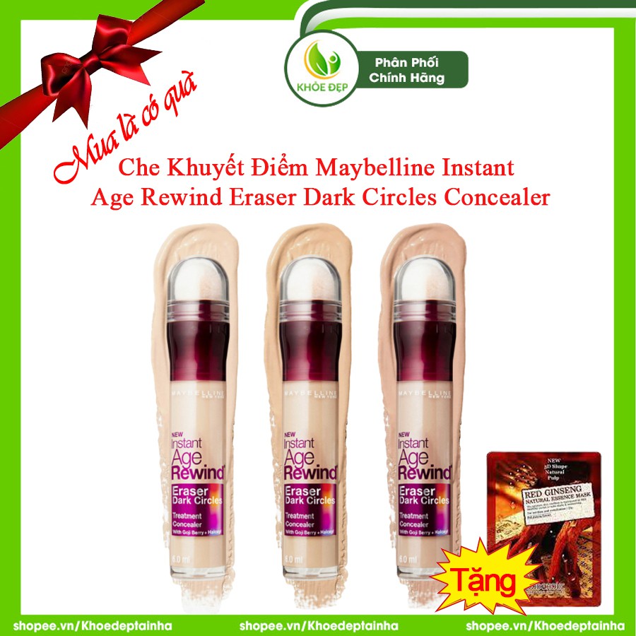 [ CHÍNH HÃNG ] Che Khuyết Điểm MAYBELLINE INSTANT AGE REWIND ERASER DARK CIRCLES CONCEALER 6ml