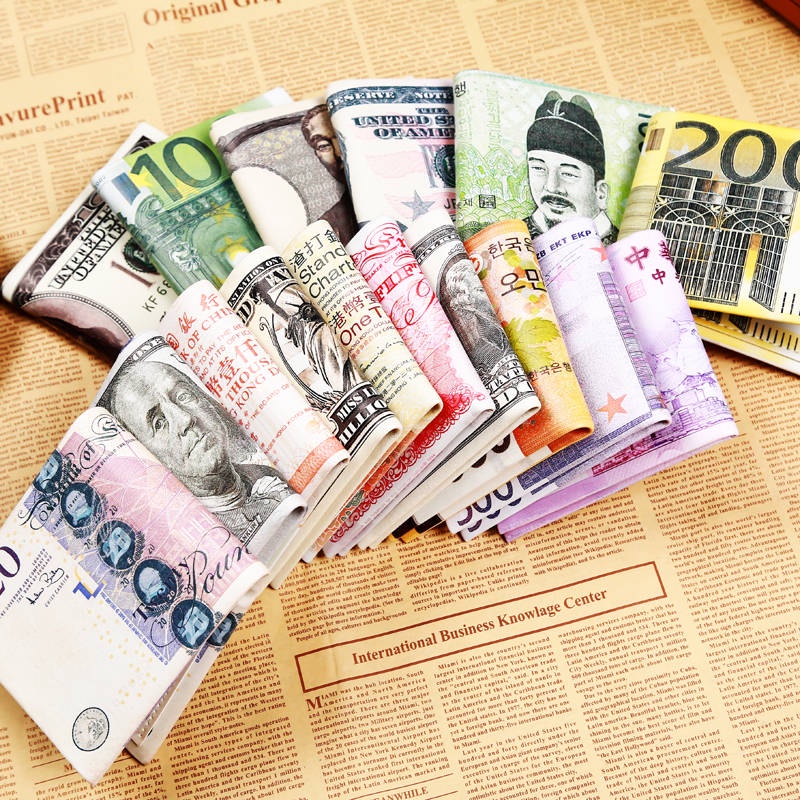 Ví Ngắn Đựng Thẻ Và Tiền Xu Họa Tiết Tiền Đô La Sáng Tạo Dành Cho Nam