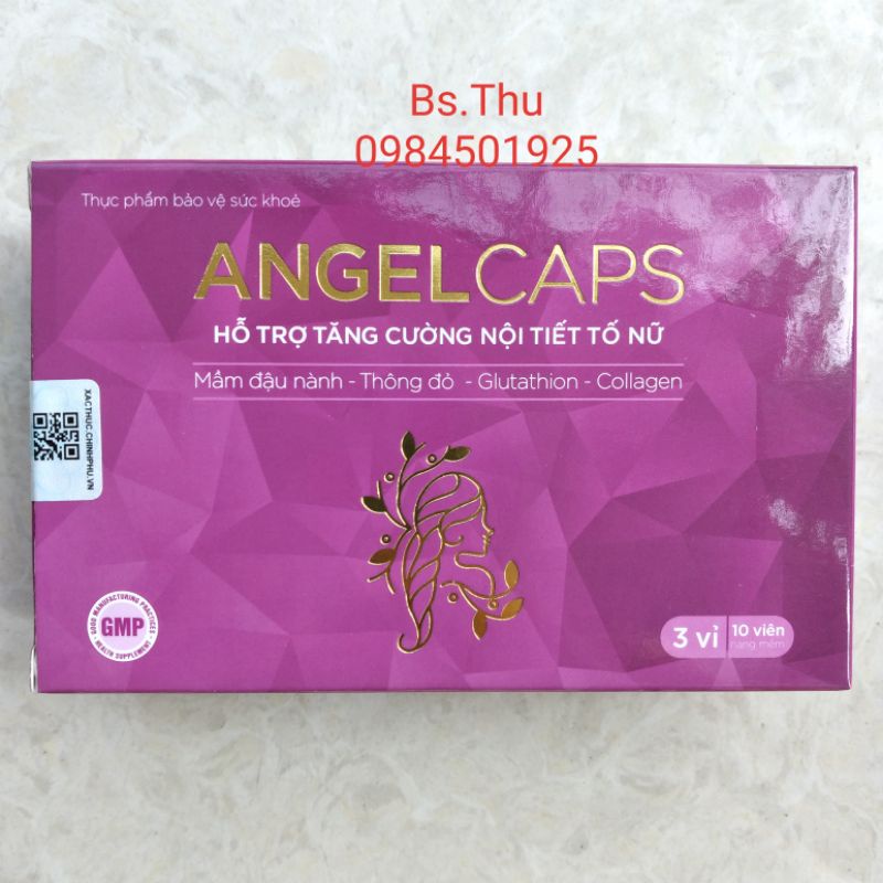 ANGEL CAPS - ANGELCAPS hỗ trợ tăng cường nội tiết tố nữ hộp 30 viên chiết xuất thảo dược