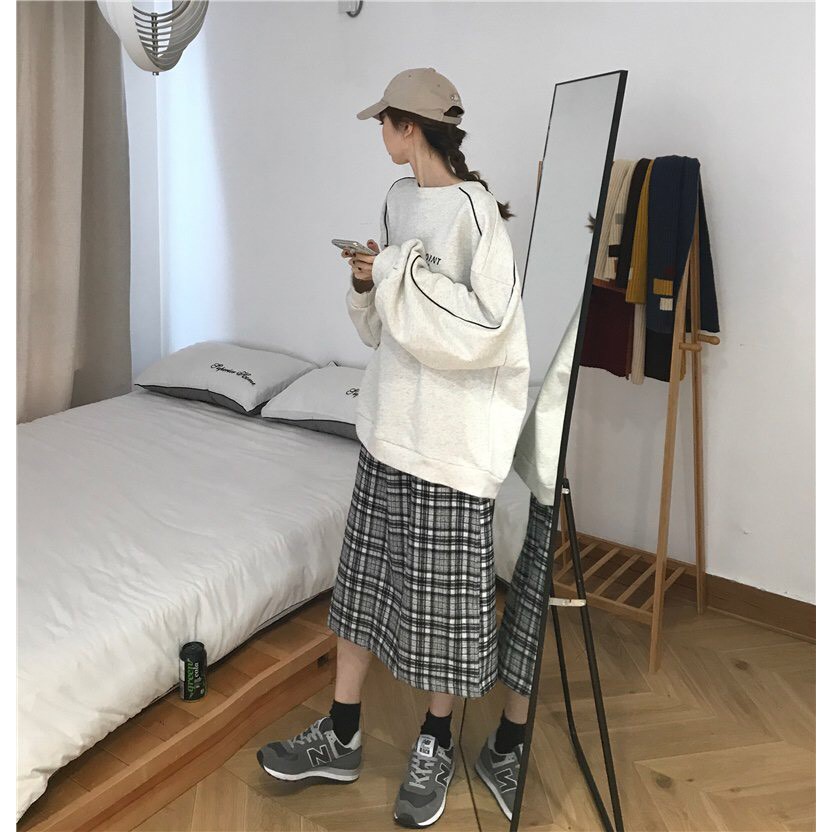 ÁO NỈ BÔNG TRUDINT UNISEX 2 MÀU TRẮNG ĐEN - ÁO SWEATER SỌC VIỀN FASHION ULZZANG