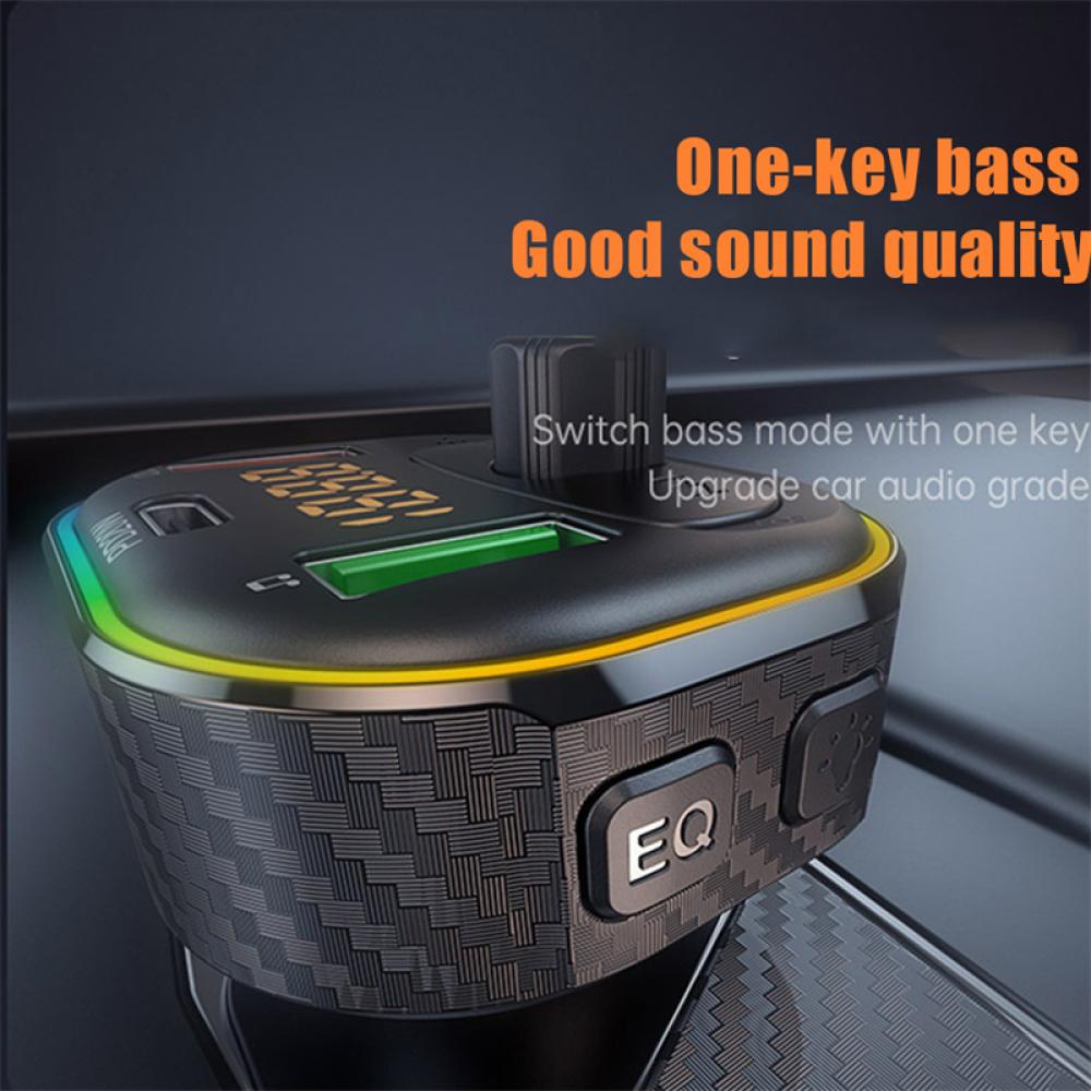 Tẩu Sạc Nhanh USB QC3.0 Kết Nối Bluetooth 5.0 FM MP3 Loại C PD 20W Cho Xe Hơi