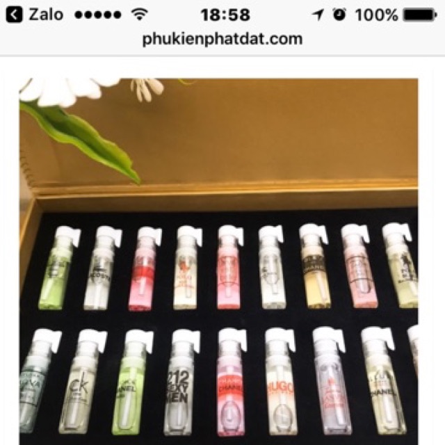 Set 20 chai mước hoa mẫu thử