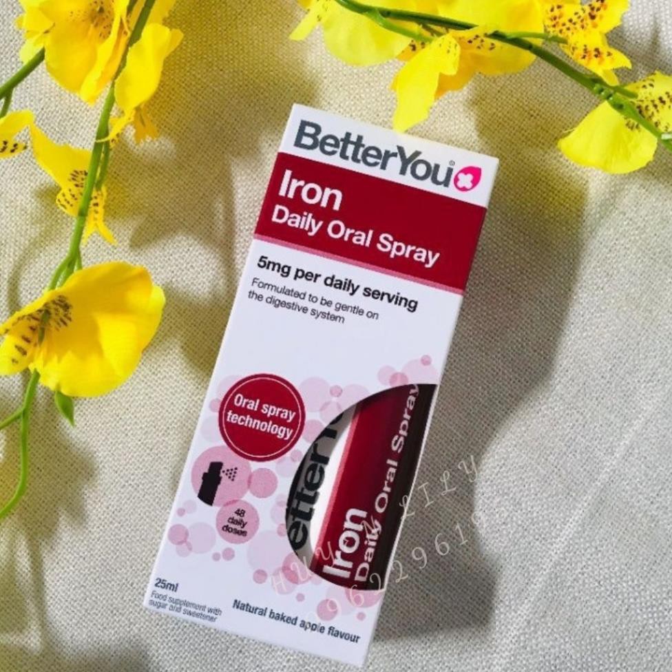 Bổ sung sắt dạng xịt Better You 25ml của Anh