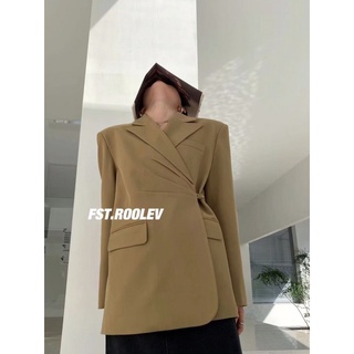 ( Ảnh thật ) 12538 Áo blazer đóng cúc lệch