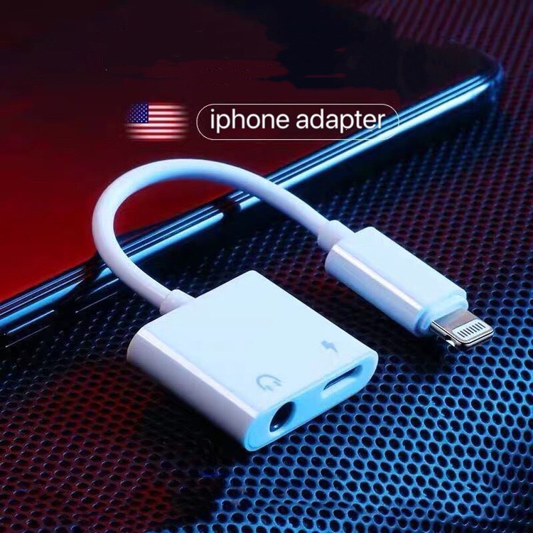 Bộ chuyển đổi 2 trong 1 Apple Jack 3,5 mm Âm thanh AUX + Sạc cáp sạc cho iPhone X / XR / XS / 7/8 plus