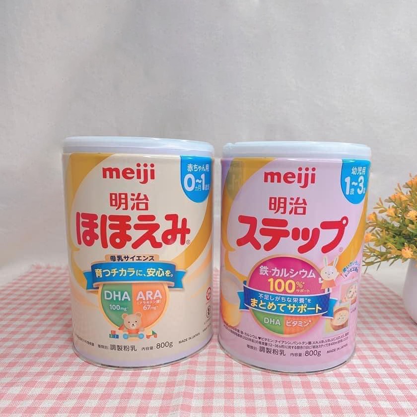 Sữa Meiji Bột 0-1 &amp; 1-3 Nội Địa Nhật Bản - Hộp 800Gr