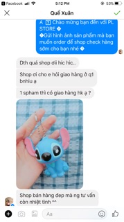 Móc khoá thú nhựa Stich
