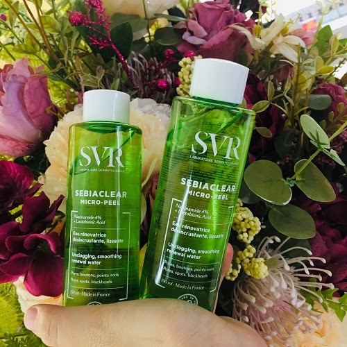 Toner SVR Sebiaclear Micro Peel Nước Cân Bằng thanh lọc, tẩy tế bào chết cho da dầu mụn 150mL