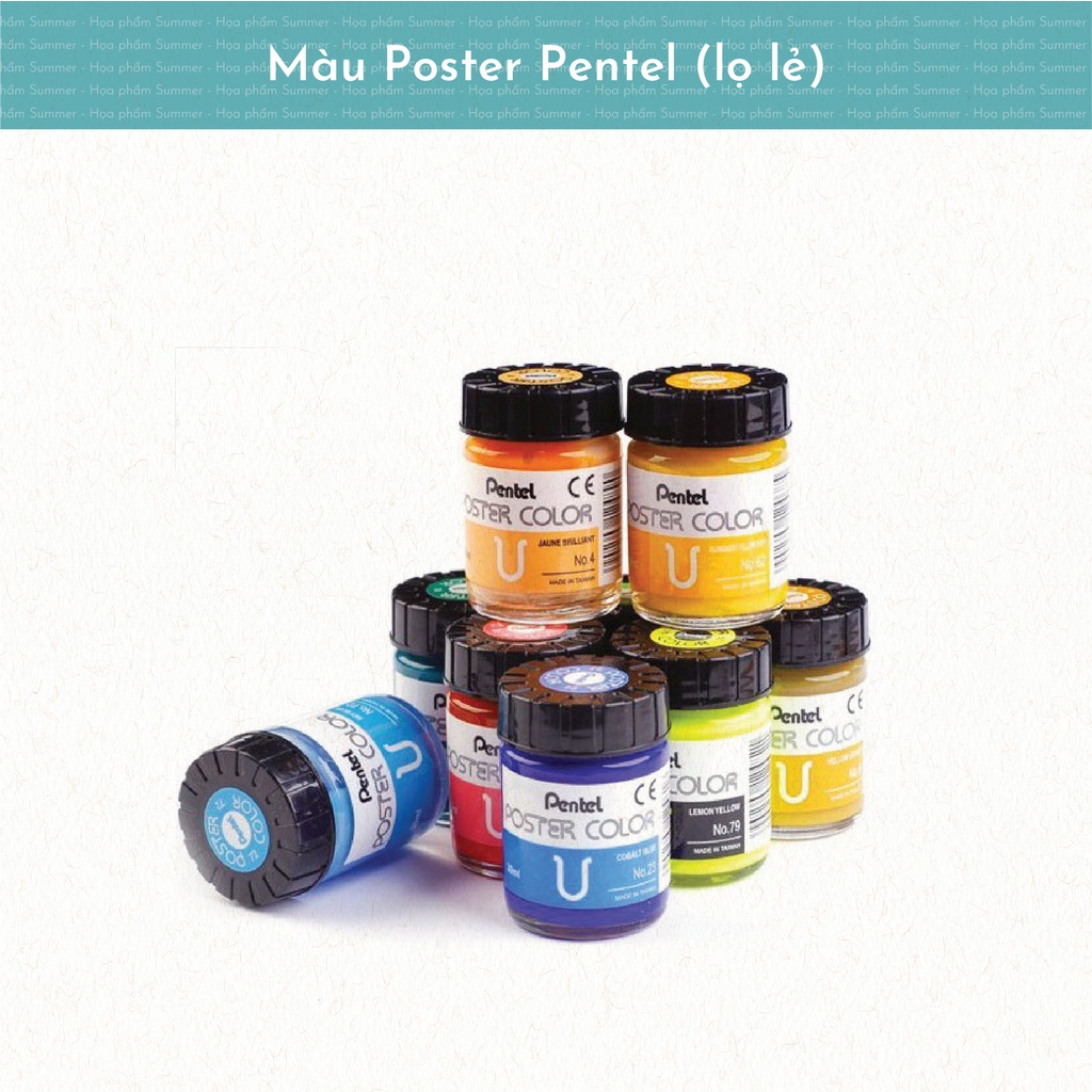 Màu bột, màu Poster Pentel lọ lẻ 30ml