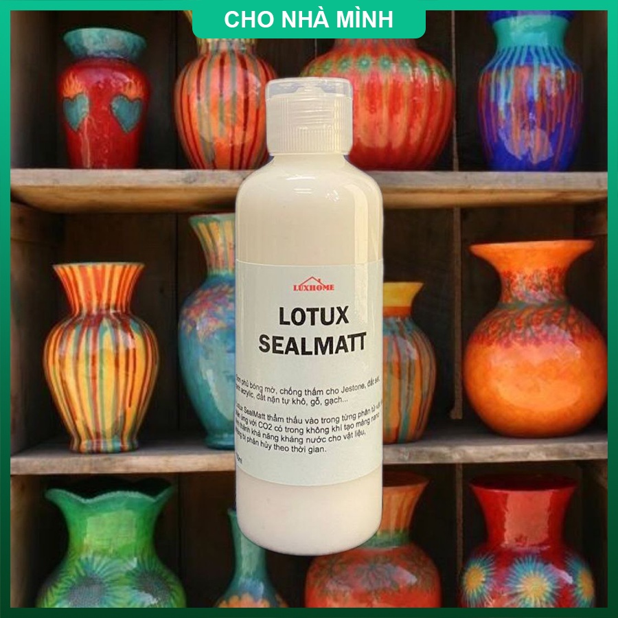 Phủ bóng tranh, phủ bóng đất sét, chống thấm tranh acrylic, đất nặn tự khô, tranh số hóa - LoTux Seal 20-120ml gốc nước