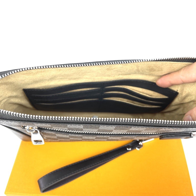 Ví Clutch Cầm Tay Cao Cấp Da Bò Có Khoá Số An Toàn size 28cm - GC2818