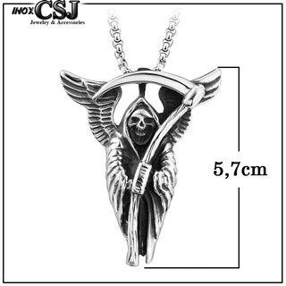 MẶT DÂY CHUYỀN NAM INOX THẦN CHẾT CỰC ĐỘC CÁ TÍNH MD145 đẹp, không đen, không gỉ
