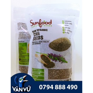 Hạt Chia Đen Sunfood Hữu Cơ Mỹ 454g Tốt Cho Trí Não, Giảm Cân