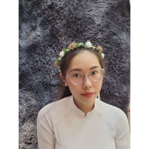 [ GIÁ SIÊU RẺ ] VÒNG HOA ĐỘI ĐẦU KỈ YẾU BẢN NHỎ ĐÍNH NGỌC